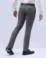 Pantalón de vestir slim fit gris texturizado con bolsillo oculto manhattan