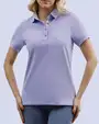 Blusa sport slim fit manga corta lila