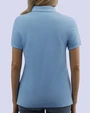 Blusa sport slim fit manga corta celeste