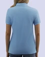 Blusa sport slim fit manga corta celeste