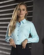 Blusa diseño de vestir slim fit manga larga aqua