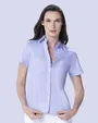 Blusa diseño casual slim fit manga corta azul