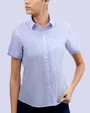 Blusa diseño casual slim fit manga corta azul