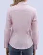 Blusa de vestir slim fit manga larga rosada