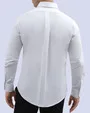 Camisa casual oxford manga larga blanca slim fit