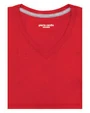 Camiseta lisa cuello v manga corta roja