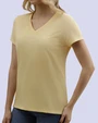 Blusa sport slim fit manga corta amarilla