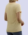 Blusa sport slim fit manga corta amarilla