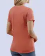 Blusa sport slim fit manga corta salmón