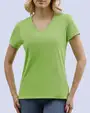 Blusa sport slim fit manga corta verde claro