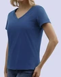 Blusa sport slim fit manga corta azul