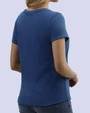 Blusa sport slim fit manga corta azul