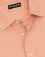 Camisa de vestir clásica salmón manga larga slim fit