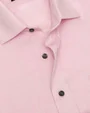 Camisa lisa de vestir slim fit manga larga clásica rosada