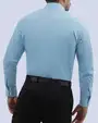 Camisa slim fit manga larga clásica morado aqua