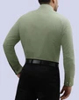 Camisa slim fit manga larga clásica verde