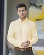 Camisa casual oxford amarilla manga larga slim fit