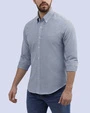 Camisa casual oxford celeste manga larga slim fit