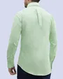 Camisa casual oxford verde manga larga slim fit