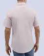 Camisa casual oxford rosada manga corta slim fit