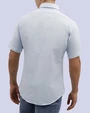 Camisa casual oxford celeste manga corta slim fit