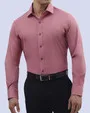Camisa de vestir stretch textura vino manga larga