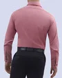 Camisa de vestir stretch textura vino manga larga