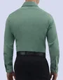 Camisa de vestir stretch textura verde manga larga