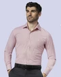 Camisa de vestir stretch textura roja manga larga