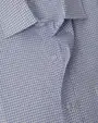 Camisa de vestir slim fit mini cuadro bambú stretch celeste