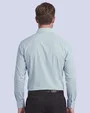 Camisa de vestir slim fit mini cuadros  verde bambú stretch