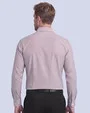 Camisa de vestir slim fit mini rayada vino bambú stretch