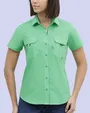 Blusa casual manga corta performance verde