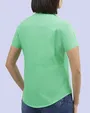 Blusa casual manga corta performance verde