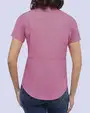 Blusa casual manga corta performance rosada