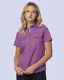 Blusa casual manga corta performance morada