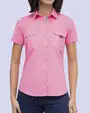 Blusa casual manga corta performance rosada