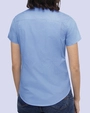 Blusa casual manga corta performance celeste