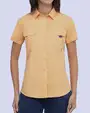 Blusa casual manga corta performance amarilla