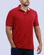 Camisa sport lisa slim fit manga corta cooling tech roja