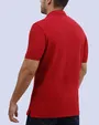 Camisa sport lisa slim fit manga corta cooling tech roja