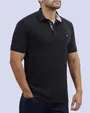 Camisa sport lisa slim fit manga corta cooling tech negra