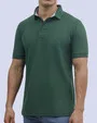 Camisa sport lisa slim fit manga corta cooling tech verde