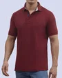 Camisa sport lisa slim fit manga corta cooling tech vino
