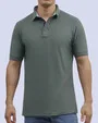 Camisa sport lisa slim fit manga corta cooling tech gris