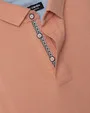 Camisa sport diseño slim fit manga corta salmón