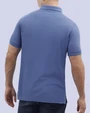 Camisa sport lisa slim fit manga corta cooling tech azul