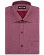 Camisa estampada slim fit manga larga vino con detalles blancos