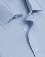 Camisa de vestir estampada celeste manga corta slim fit