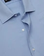 Camisa de vestir diseño jackard azul manga corta slim fit